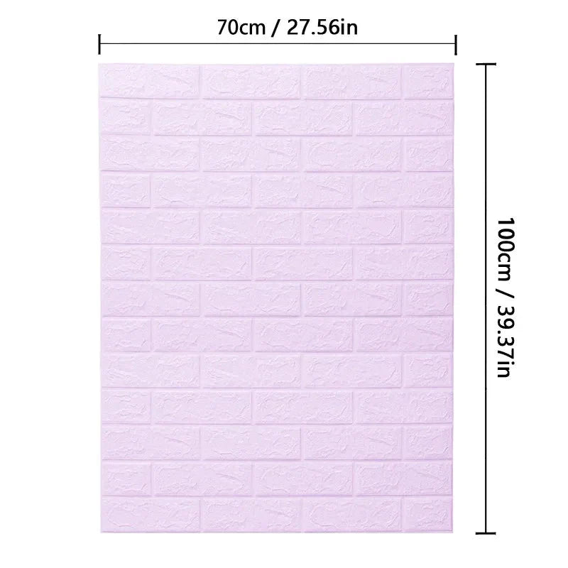 Lisslune | WALLFORM – 3D Foam Brick Pattern Wallpaper