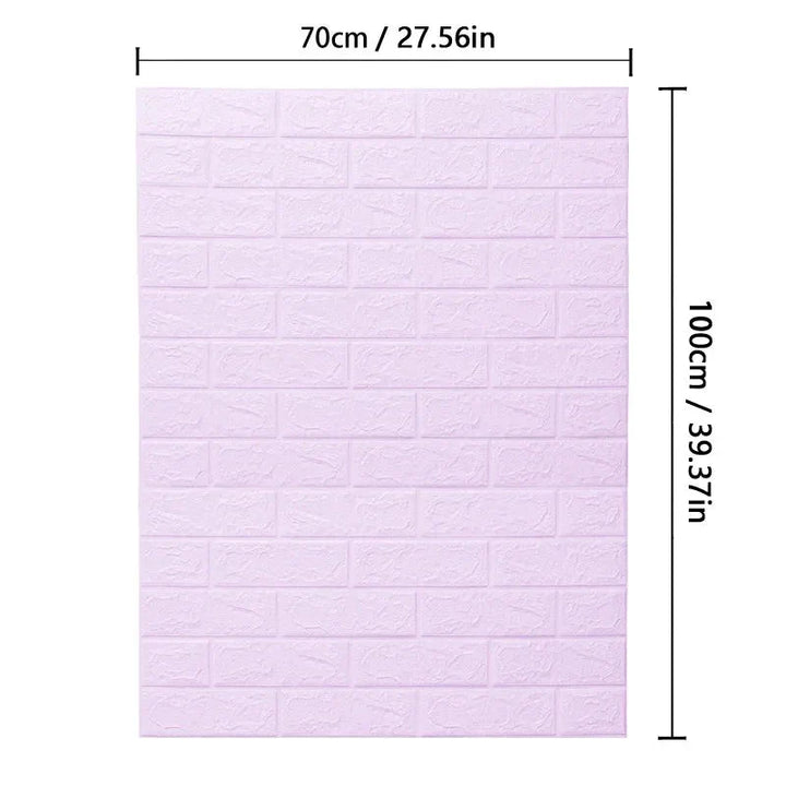 Lisslune | WALLFORM – 3D Foam Brick Pattern Wallpaper