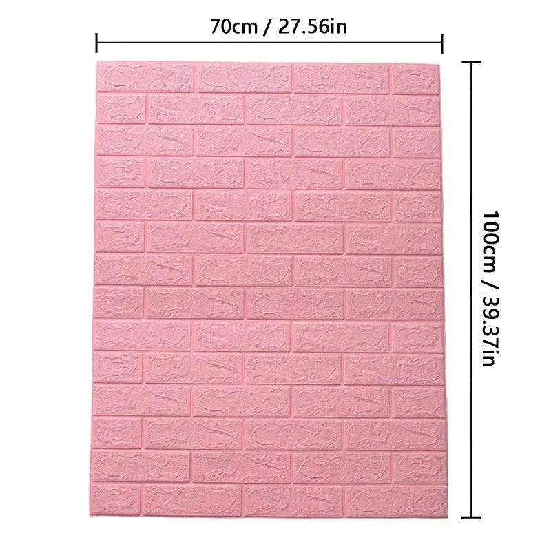 Lisslune | WALLFORM – 3D Foam Brick Pattern Wallpaper