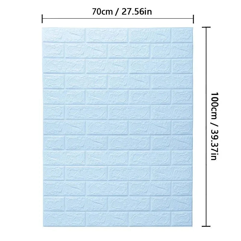 Lisslune | WALLFORM – 3D Foam Brick Pattern Wallpaper