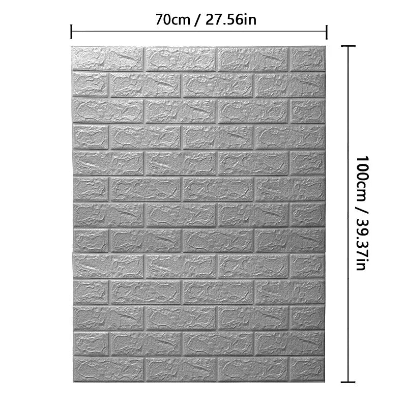 Lisslune | WALLFORM – 3D Foam Brick Pattern Wallpaper