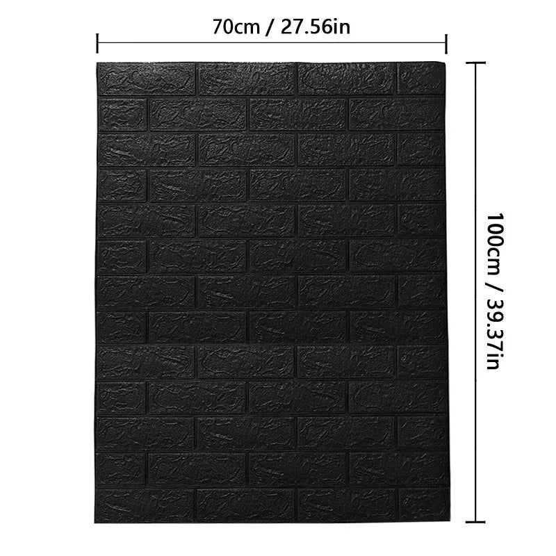 Lisslune | WALLFORM – 3D Foam Brick Pattern Wallpaper