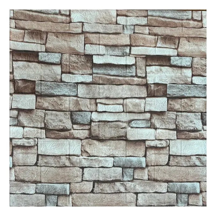 Lisslune | WALLFORM – 3D Foam Brick Pattern Wallpaper