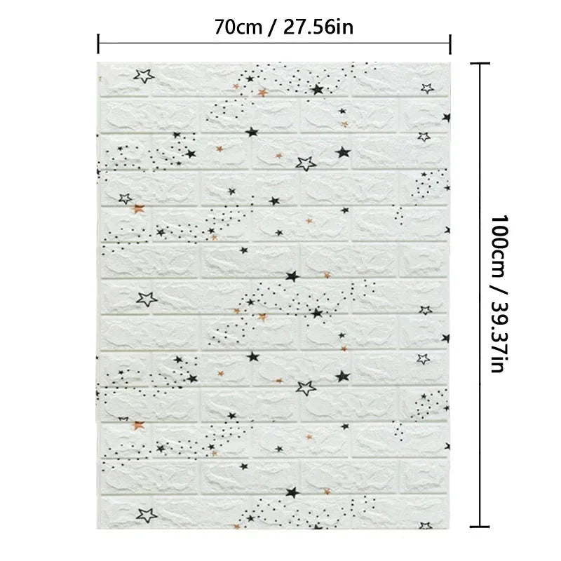 Lisslune | WALLFORM – 3D Foam Brick Pattern Wallpaper