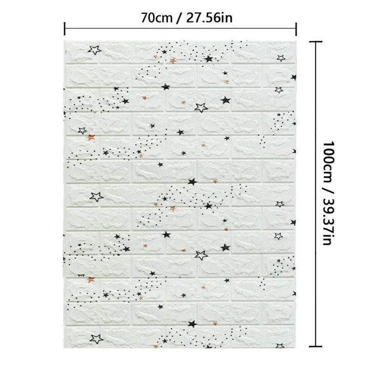 Lisslune | WALLFORM – 3D Foam Brick Pattern Wallpaper