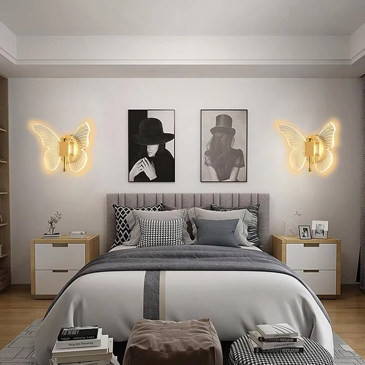 Lisslune | Butterfly-Shaped LED Wall Lamp with Three Lighting Modes