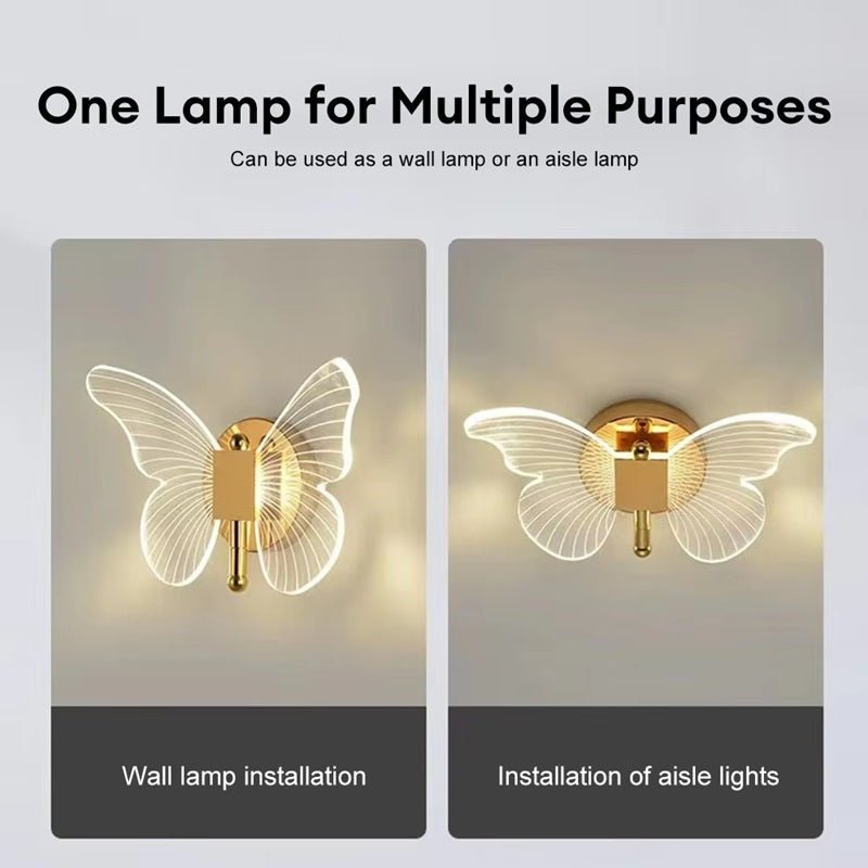 Lisslune | FloraVyne LED Wall Light – Butterfly-shaped design lamp with 3 light modes energy-saving and elegant