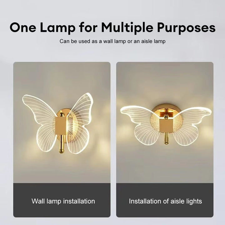 Lisslune | Butterfly-Shaped LED Wall Lamp with Three Lighting Modes