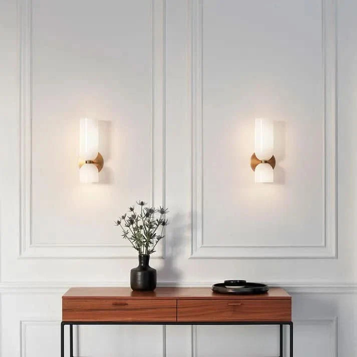 Lisslune | Modern Double Glass Wall Light Fixture