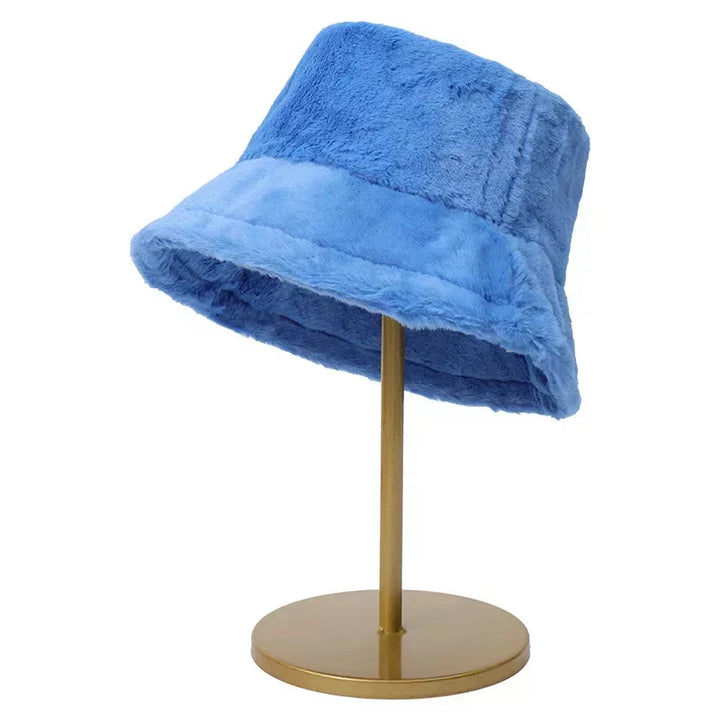 Lisslune | Women’s Synthetic Rabbit Fur Autumn Bucket Hat – Lorna