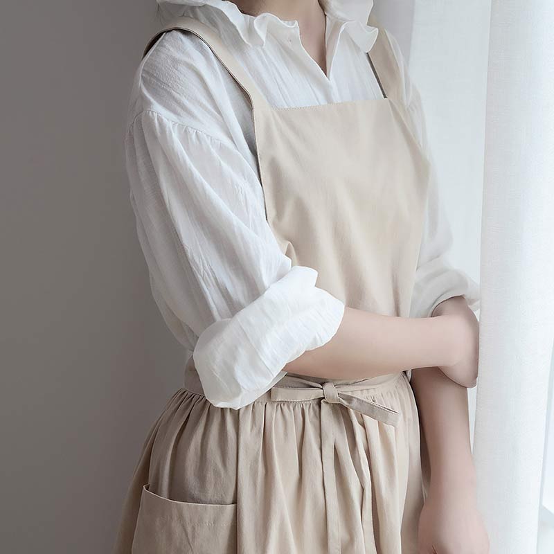 Lisslune | Waterproof Cotton Apron with Convenient Pockets - ChefMate