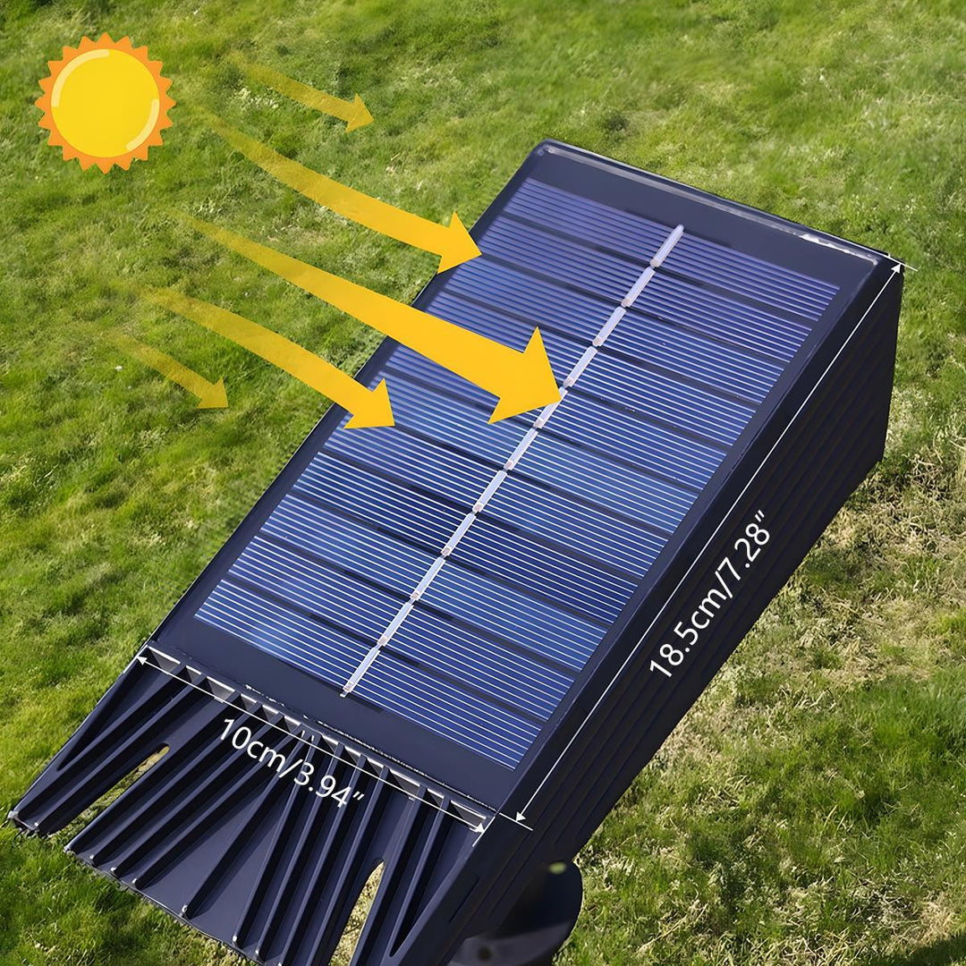 Lisslune | Waterproof Solar LED Multi-Zoom Spot Light | Adjustable Zoom. Eco-Friendly & Ideal for Garden and Outdoor Landscape Lighting