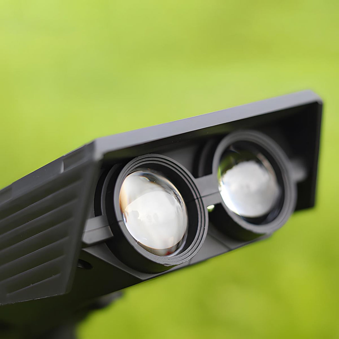 Lisslune | Waterproof Solar LED Multi-Zoom Spot Light | Adjustable Zoom. Eco-Friendly & Ideal for Garden and Outdoor Landscape Lighting