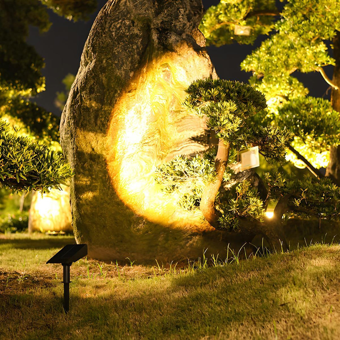 Lisslune | Waterproof Solar LED Multi-Zoom Spot Light | Adjustable Zoom. Eco-Friendly & Ideal for Garden and Outdoor Landscape Lighting