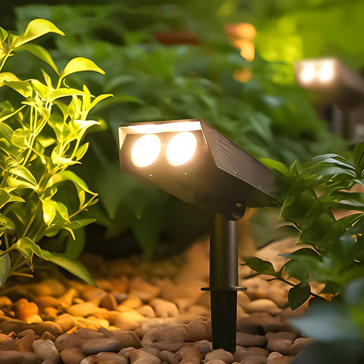 Lisslune | Waterproof Solar LED Multi-Zoom Spot Light | Adjustable Zoom. Eco-Friendly & Ideal for Garden and Outdoor Landscape Lighting