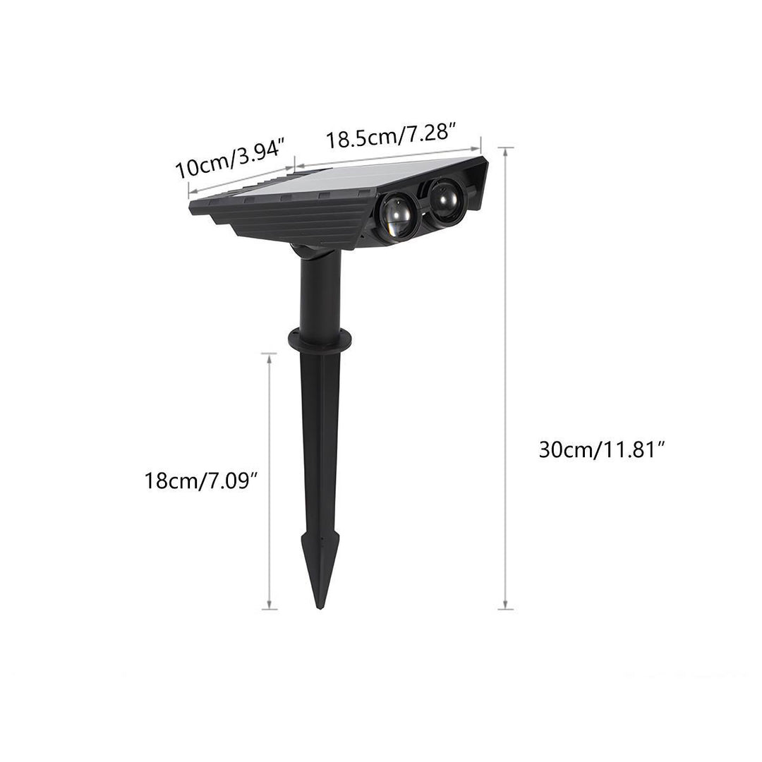 Lisslune | Waterproof Solar LED Multi-Zoom Spot Light | Adjustable Zoom. Eco-Friendly & Ideal for Garden and Outdoor Landscape Lighting