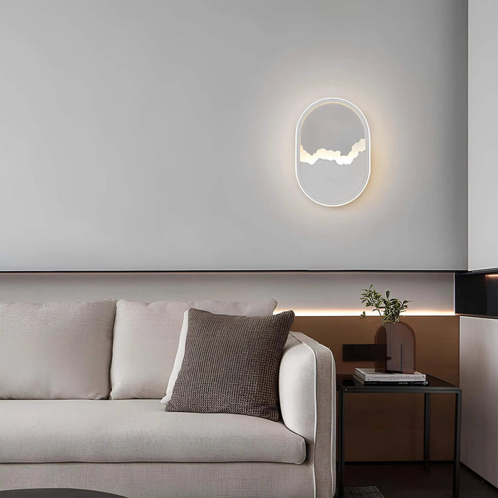 Lisslune | SkyGlow – Minimalistic circular wall lamp with cutout in Cloudscape