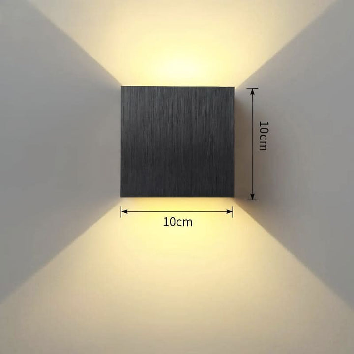 Lisslune | Weatherproof Cube Wall Light – Up Down LED Outdoor Lamp