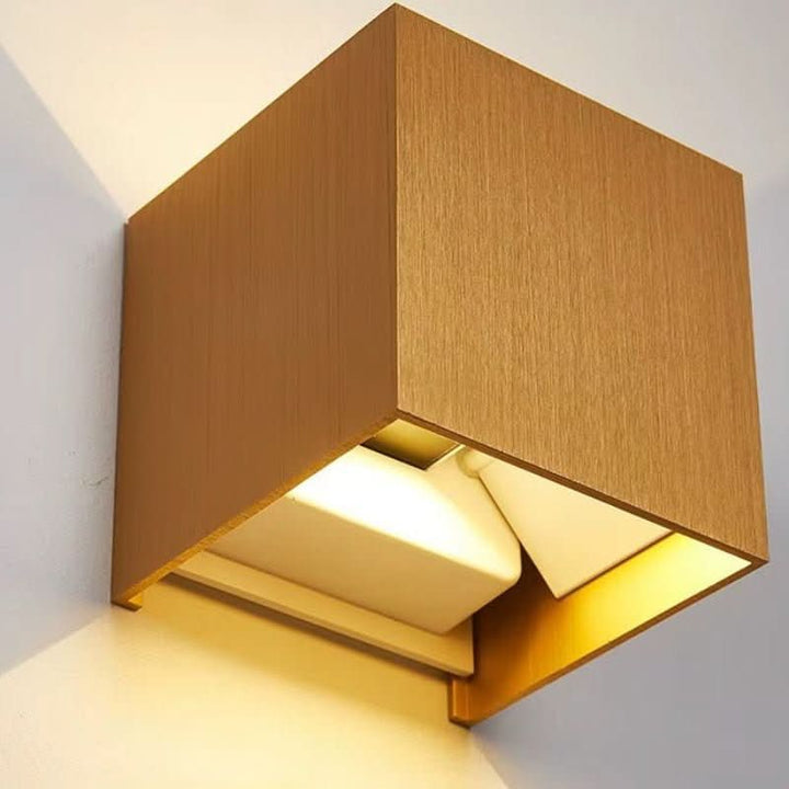 Lisslune | Weatherproof Cube Wall Light – Up Down LED Outdoor Lamp