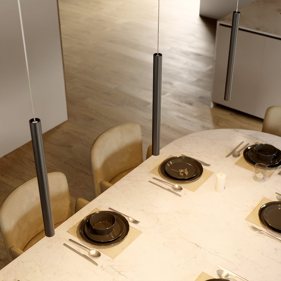 Lisslune | RayAura Minimalistic LED Pendant Light | Modern Design | Elegant Ceiling Lamp for Living Room & Office