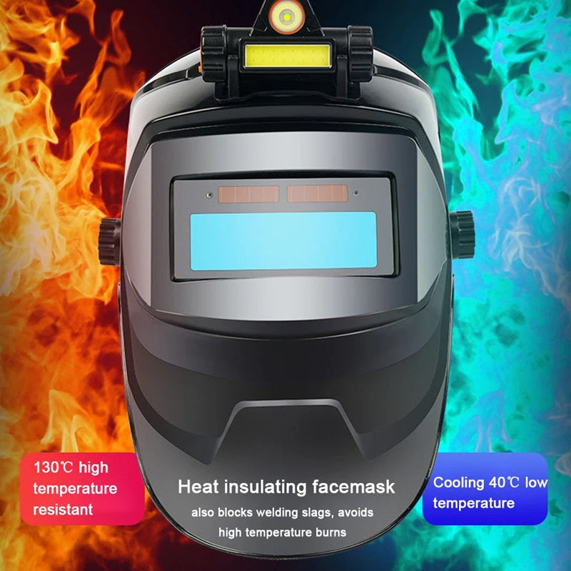 Lisslune | Auto Darkening Welding Mask with Head Lamp