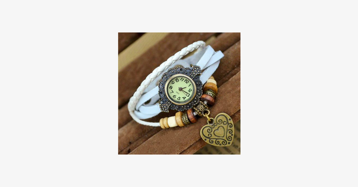 Lisslune | Heart Vintage Wrap Watch