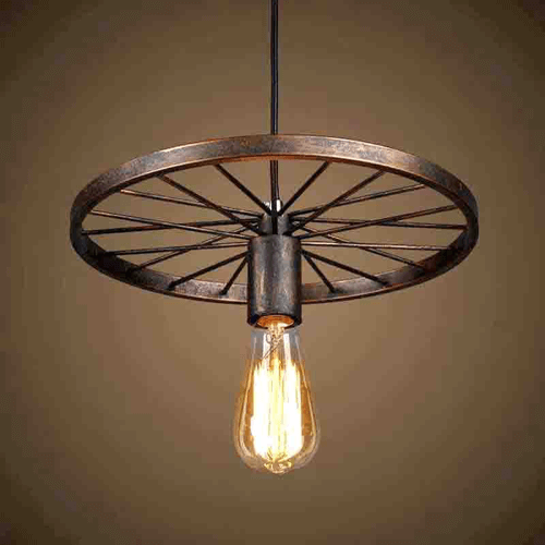 Lisslune | Retro-Style-Wheel-Pendant-Light