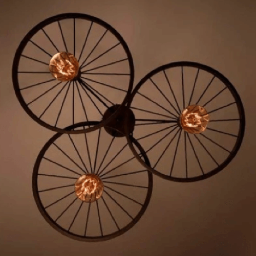 Lisslune | Retro-Style-Wheel-Pendant-Light