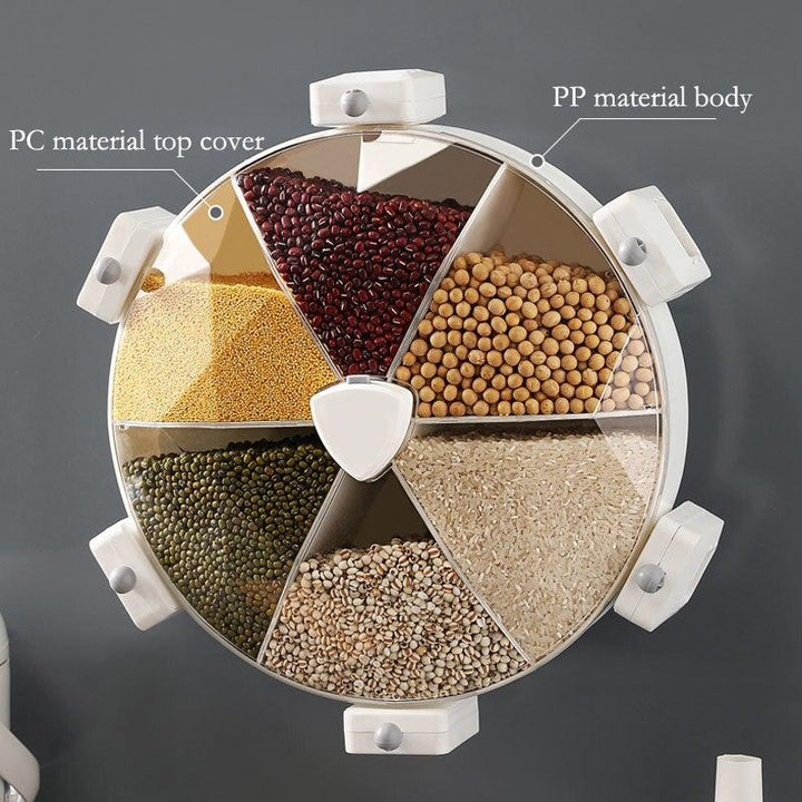 Lisslune | Whirling Box - Rotating Food Grain Storage Container