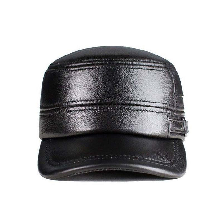 Lisslune | New winter hat for men with lambskin ear protection flat visor