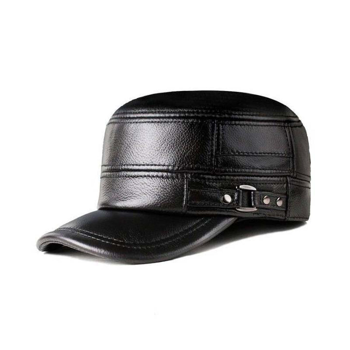 Lisslune | New winter hat for men with lambskin ear protection flat visor