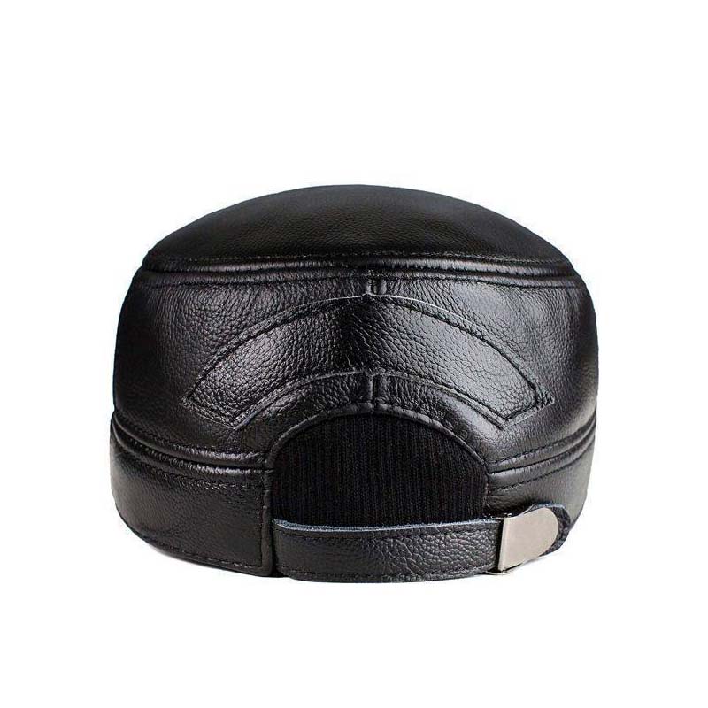 Lisslune | New winter hat for men with lambskin ear protection flat visor