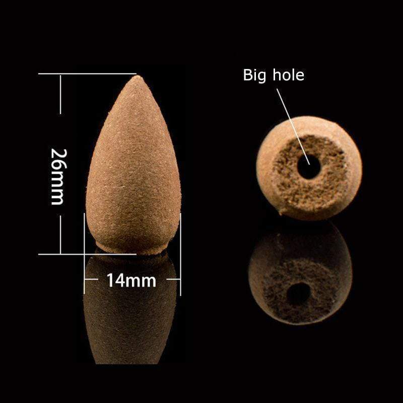Lisslune | Smoking Man Backflow Incense Cones Glass Bottle 60 Pieces