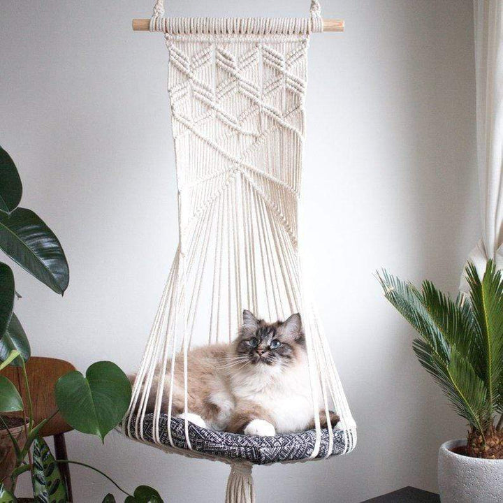 Lisslune | Macrame Wall Hanging Cat Bed