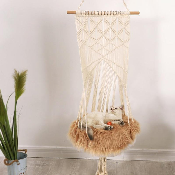 Lisslune | Macrame Wall Hanging Cat Bed