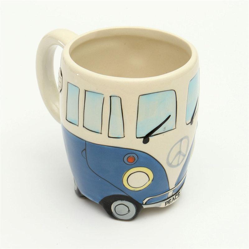Lisslune | GroovyCup Camperbus Mug – Retro Ceramic Coffee Mug 330ml