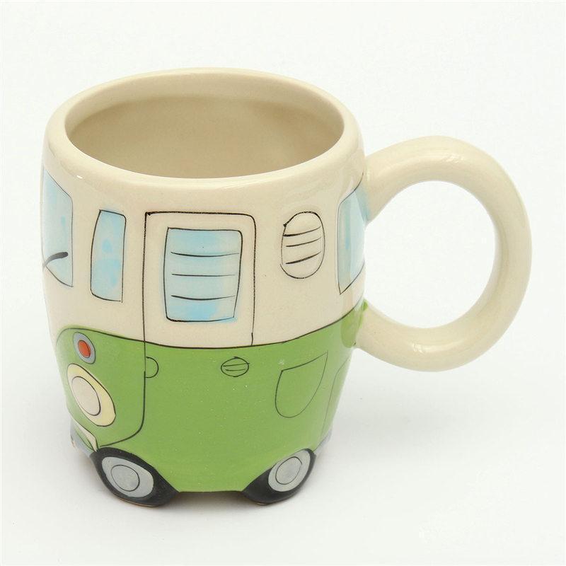Lisslune | GroovyCup Camperbus Mug – Retro Ceramic Coffee Mug 330ml