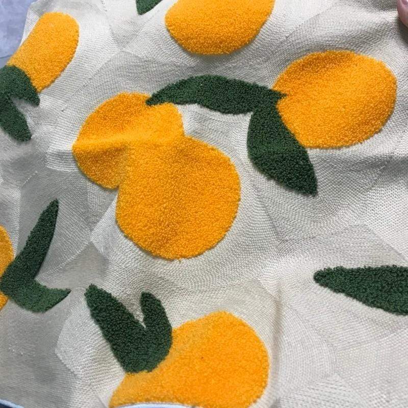 Lisslune | Orange Embroidery Pillowcase
