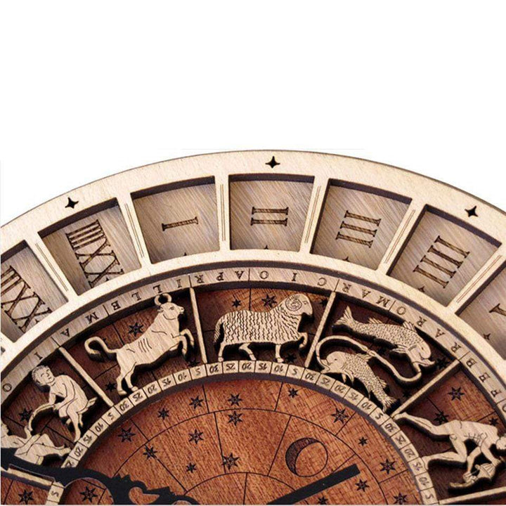Lisslune | Zodiac Signs Wooden Wall Clock