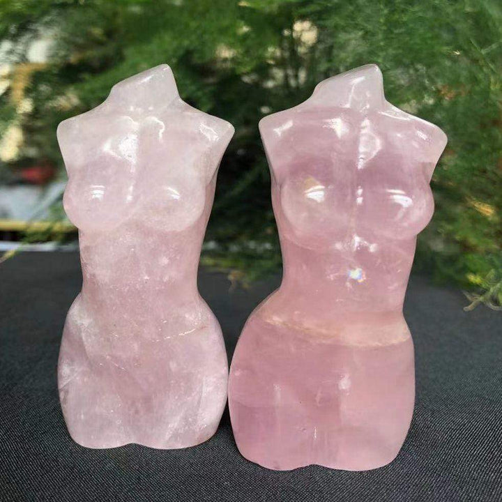 Lisslune | Rose Quartz carved crystal goddess