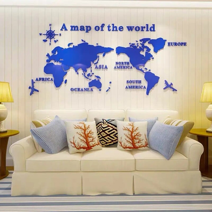 Lisslune | 3D World Map Wall Sticker