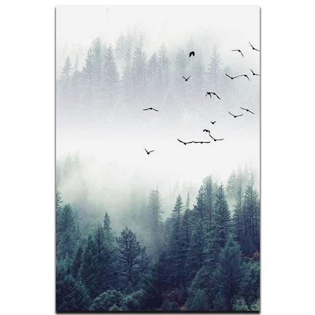 Lisslune | 3-piece Nordic Forest Landscape Wall Art