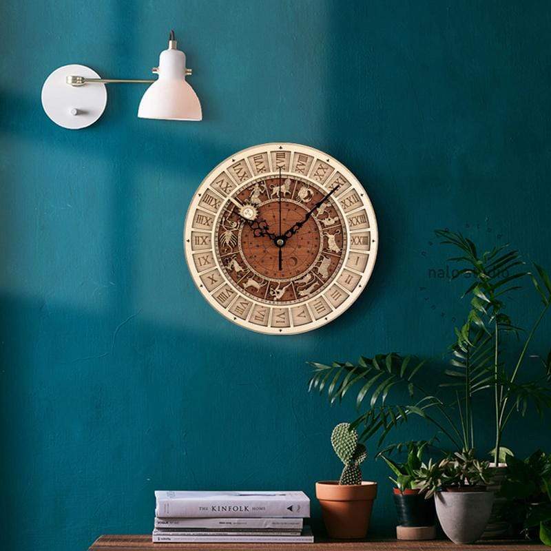Lisslune | Zodiac Signs Wooden Wall Clock