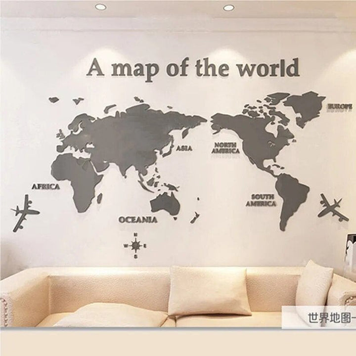 Lisslune | 3D World Map Wall Sticker