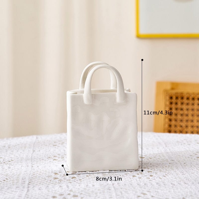 Lisslune | White Bag Porcelain Vase