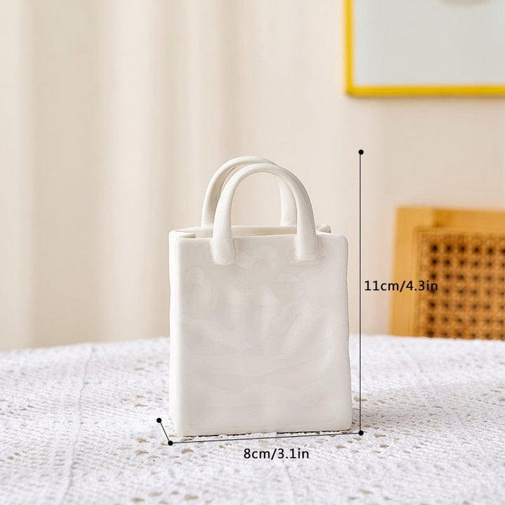 Lisslune | White Bag Porcelain Vase