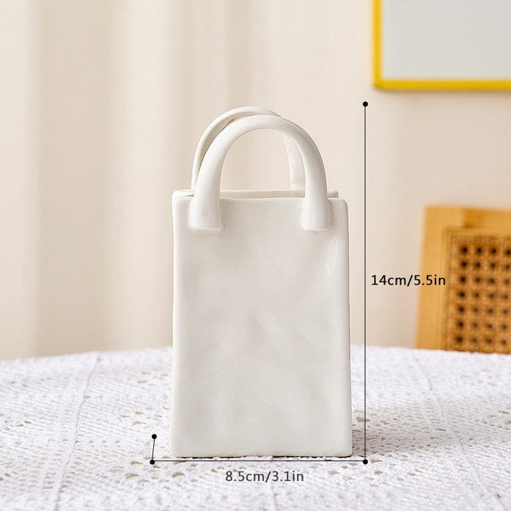 Lisslune | White Bag Porcelain Vase