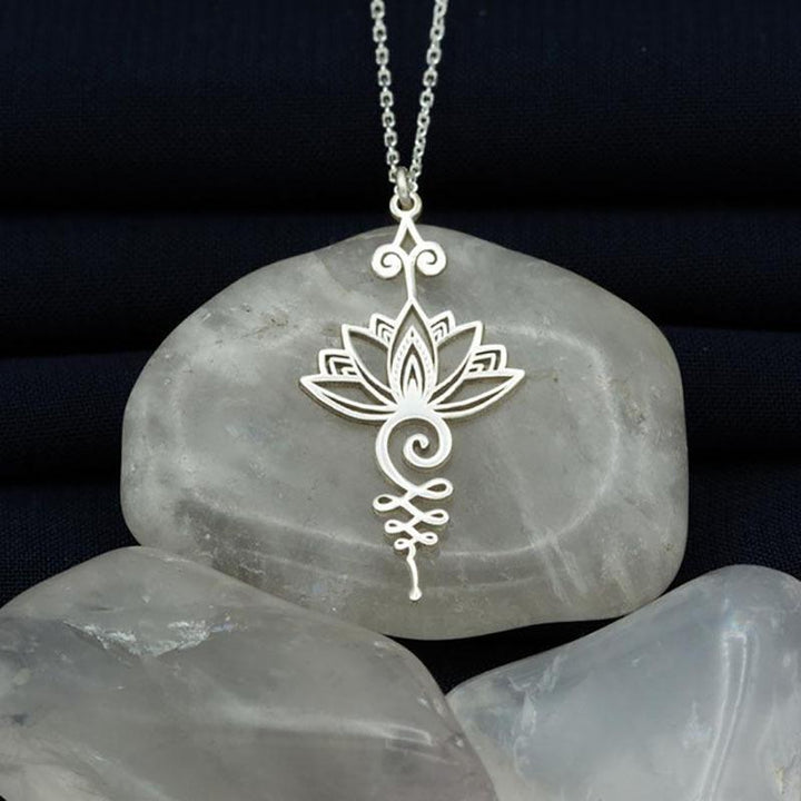 Lisslune | Lotus Unalome Yoga Necklace