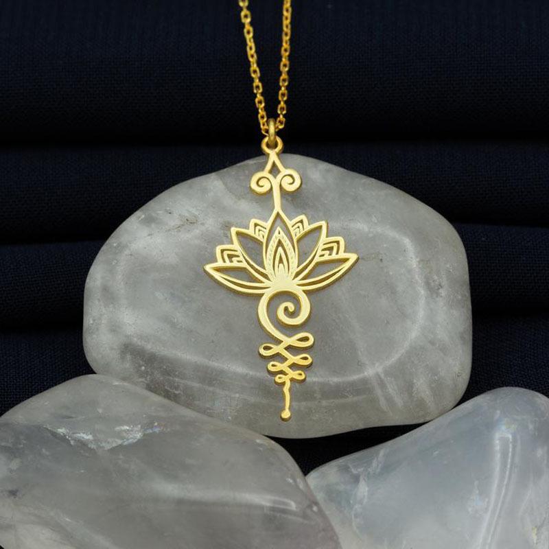Lisslune | Lotus Unalome Yoga Necklace