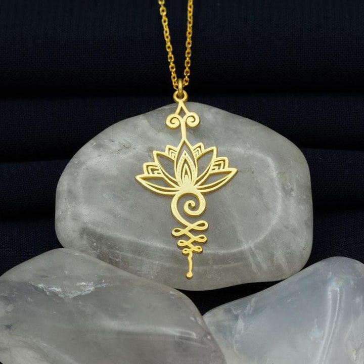 Lisslune | Lotus Unalome Yoga Necklace
